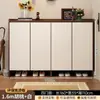 Zapatero para entrada de casa, almacenamiento integrado, montado en la pared, modelo nuevo para apartamentos de alquiler, mueble de entrada interior de madera maciza