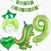 Sombrero de cumpleaños lindo para bebé transfronterizo, set de globos de dinosaurio pequeño, decoración de escena de cumpleaños para niños, regalo para el primer cumpleaños