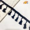 Fábrica en stock, cabeza de escoba colgante, borla de pincho, almohada, alfombra, cortina, muebles, ropa suave, accesorios, falda de baile folclórico