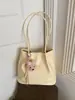 2026 Nuevo Bolso Tote Casual Tejido Vintage Transfronterizo de Gran Capacidad, Bolso de Hombro Sencillo y Moderno de Color Sólido para Mujer