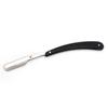 Afeitadora manual antigua de acero inoxidable, rascador de pelo, navaja de peluquero plegable de plástico, raspador de pelo manual