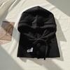 Otoño e Invierno Nuevo Gorro Balaclava Botón Cordón Protección para las Orejas Sombrero Corea del Sur Tejido Flor de Cáñamo Sneak Gorro de una pieza