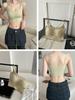 Camisole de Sustentação e Beleza com Bojo Semi-Fixo Nude para Mulheres, Top Faixa Amigo da Pele Anti-Exposição para Usar por Dentro e por Fora
