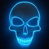 Venta Directa de Fábrica Máscara Iluminada con LED de Halloween Máscara Facial de Calavera Máscara Facial Completa de Fantasma de Festival de Terror Cara de Fantasma