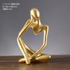Colección de Adornos de Lujo de Luz Dorada Modelo Habitación Oficina Sala de Estar Vinoteca Mueble de TV Decoración Artesanías de Resina