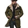 En Stock Chaqueta para Hombre Europea y Americana Otoño e Invierno 2025 Chaqueta Transfronteriza de Ante con Bloques de Color Amazon Abrigo con Cremallera y Múltiples Bolsillos