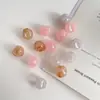 Cuentas Acrílicas de Caramelo Frijolitos con Forma de Higo Agujero Vertical Cadena de Teléfono Llavero Cuentas para Bolígrafo Forma de Higo Irregular