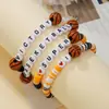 Pulseira Elástica de Argila Macia Mais Vendida da Amazon com Pingentes Temáticos Esportivos de Rugby, Futebol, Softbol, Basquete e Coração
