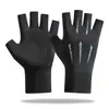 Guantes de Protección Solar para Hombre Verano Delgados con Dedos Expuestos Seda de Hielo Para Conducir Montar Fugas Dos Dedos Pesca Luya Para Llevar Medio Dedo Verano