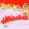 Decoração de bolo de cristal branco de Natal, alce, fulvo, enfeites, celebrante cibernético, lua luminosa, floco de neve, pinho, plug-in