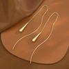 Europa y Estados Unidos pendientes largos de borla cruzada con forma de gota de agua accesorios para el cabello para mujer diseño nicho de lujo ligero línea de la oreja curva S gota para la oreja al por mayor