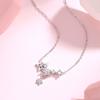 Collar Original Smiling Galaxy para Mujer Plata de Ley 925 Popular Cadena de Clavícula Estrella Ins Verano Colgante Elegante de Alta Gama