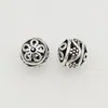 Estilo antiguo Plata tibetana bola hueca cuentas sueltas cuentas 8/10/11/14mm pulsera aretes cuentas espaciadoras accesorios de joyería diy