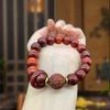 Palo de rosa Xizang cuentas de barril pulsera de cuentas de Buda pulsera Wenwan sándalo cuentas antiguas hombres y mujeres pulsera de pareja de madera
