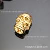 Polido DIY Crânio Tee Beads Estilo Japonês Fundido Crânio Couro Decorativo Fivela