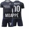 A2526 Real Madrid Visitante No. 9 Jersey Mbappe 7 Wini Ronaldo 15 Jullier 8 Wade Traje Uniforme de Fútbol Jers