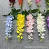 Flores Artificiales Delphinium y Phalaenopsis para Decoración del Hogar, Accesorios para Fotografía de Bodas, Narcisos Falsos Grandes para Pasillos de Bodas