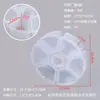 Caixa de Armazenamento de Mesa Redonda de Plástico PP com 8 Compartimentos para Contas Joias DIY Nail Art Brincos Armazenamento de Peças de Strass de Vidro Caixa de Pílulas