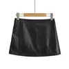 Cl25181-25 Outono Novo Estilo Americano Sexy Cintura Baixa Saia de Quadril Saia de Couro Slim Retrô Saia Curta