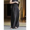 Pantalones casuales Lou Fu de verano, nuevos, estilo coreano, holgados, de cintura alta y pierna ancha, sueltos, adelgazantes, con protección solar para mujer