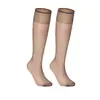 21 nuevas medias de seda cristalina color carne negra ultradelgadas transparentes antienganche par de calcetines altos hasta la rodilla al por mayor