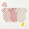 Mameluco de Manga Corta para Bebé Niña 2026, Estilo Primavera Algodón Puro Ropa para Recién Nacidos Niños y Niñas, Ropa de Casa Mameluco Nuevo
