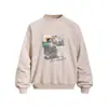 Sudadera con Capucha Redonda Lavada Desgastada Estampado de Retrato Americano Estilo Casual Holgado para Hombre Primavera y Otoño Ropa Urbana Pulóver Sudadera