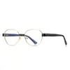 Nuevas Gafas Originales Anti-Luz Azul para Mujer 3179 Montura Redonda de Metal Lentes Planos Gafas Protectoras para Celebridades de Internet Transfronterizo en Stock