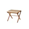 Jardín de Patio Exterior Mesas y Sillas de Mimbre, Sillas Plegables de Mimbre, Mesa de Centro Simple para Balcón Exterior, Set de Tres Piezas de Silla de Mimbre para Ocio