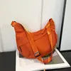 Bolso con Forma de Empanadilla, Sencillo y Elegante, Bolso para Mujer, Nailon Ligero, Moderno, Gran Capacidad, Bolso de Hombro, Bolso Cruzado Casual para el Día a Día