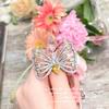 Anillo de Mariposa con Gema Amarilla Julianne Goose Color Oro de 18 Quilates Chapado Tesoro Circonita Flor Iris Conjunto de Pulsera
