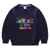 Suéter de cuello redondo de manga larga para niños y niñas, ropa de estilo coreano con dibujos animados de primavera y otoño de 2023, de algodón, para bebés, pequeños y medianos.