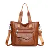 Bolsa de Hombro Grande de Comercio Exterior Bolso Cruzado de Moda Estilo Mamá de Mediana Edad Bolso de Mujer Tendencia Bolso Tote Retro Simple Versátil