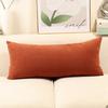 Cojín de respaldo de chenilla color crema nórdico almohada de sofá cojín para sala de estar funda de almohada cojín lumbar rectangular gran abrazo