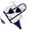 Traje de Baño Estilo Europeo y Americano para Playa de Aguas Termales Amazon, Nuevo Traje de Baño de Dos Piezas al por Mayor para Mujer, Bloques de Color Negro