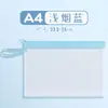 Bolsa con cremallera A4 cremallera esmerilada piel de TPU translúcida bolsa para archivos con tacto de piel material A5 bolsa para facturas carpeta de trabajo