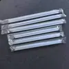 Pajitas transparentes desechables para té de leche, pajitas de plástico grueso para perlas, 00 piezas, pajitas grandes de colores extralargas, empaquetadas individualmente, duras 10