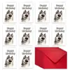 Transfronterizo Nuevo Juego de 10 Piezas/Set Tarjeta de Felicitación de Cumpleaños Juego de Sobres Perro de Dibujos Animados Lindo Tarjeta de Bendición de Cumpleaños
