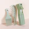Conjunto de Pente de Cabelo Degradável de Palha de Trigo Natural Três Peças Formato Dente Largo Pente para Cabelo com Óleo Terno Pente de Plástico Lata de Spray