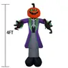 Esqueleto Calabaza Inflable de Halloween 1.2m Adorno Inflable Accesorios para Fiesta al Aire Libre Decoración Inflable para Patio Modelo Inflable