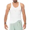 Chaleco para Hombre Transfronterizo de Amazon Elástico Ajustado Color Sólido Chaleco Deportivo Verano Ajuste Delgado Capa Base para Culturismo