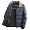 Abrigo de invierno, chaqueta corta acolchada de algodón para hombres de mediana edad y mayores, ropa cálida acolchada de algodón, ropa informal holgada y gruesa para papá.