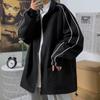 Jaqueta Corta-vento de Gola Alta Masculina 2023 Novo Estilo Coreano Moda Esportiva Casual Cardigã Lapela Casaco de Baseball para Casal