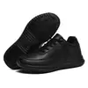 Zapatos de Chef Antideslizantes, Impermeables, Resistentes al Aceite, Zapatos de Trabajo Profesionales para Cocina para Hombres y Mujeres, Zapatos Casuales de Cocina para Todas las Estaciones Color Negro, Super Fibra