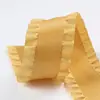 Venta al por mayor del fabricante Cinta con borde festoneado Accesorios para el cabello hechos a mano para bricolaje Accesorios con borde arrugado Poliéster Diseño Cinta para borde de falda de color liso