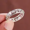 Anillo de Dedo con Patrón de Estrella Hueca Retro de Corte de Zirconia Oro Tallado Hueco Anillo de Dedo Completo de Diamante Venta Directa de Fábrica