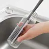1pzs Cepillo de Botella de Silicona - Mango Largo Cerdas Suaves Limpiador para Limpieza Profunda sin Esfuerzo de Botellas Cristalería Termos y Recipientes de Cocina