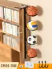 Estante de Almacenamiento para Baloncesto Montado en la Pared Estante para Balones Estante de Almacenamiento para Fútbol Estante para Balones del Hogar Gabinete Lateral Estante de Colocación para Voleibol Soporte