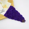 Diadema de Ganchillo Tejida Transfronteriza Estilo Europeo y Americano Diadema Hueca de Onda Diadema de Lana de Camelia Accesorios para el Cabello de Ganchillo Otoño e Invierno