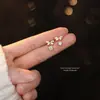 Pendientes de Plata Pura S999 con Lazo Dulce y Circonita para Mujer Lujo Accesible Diseño de Nicho de Gama Alta Pendientes con Corazón Femenino Día de San Valentín Chino
